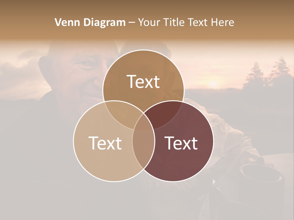 Man Companionship Sunrise PowerPoint Template