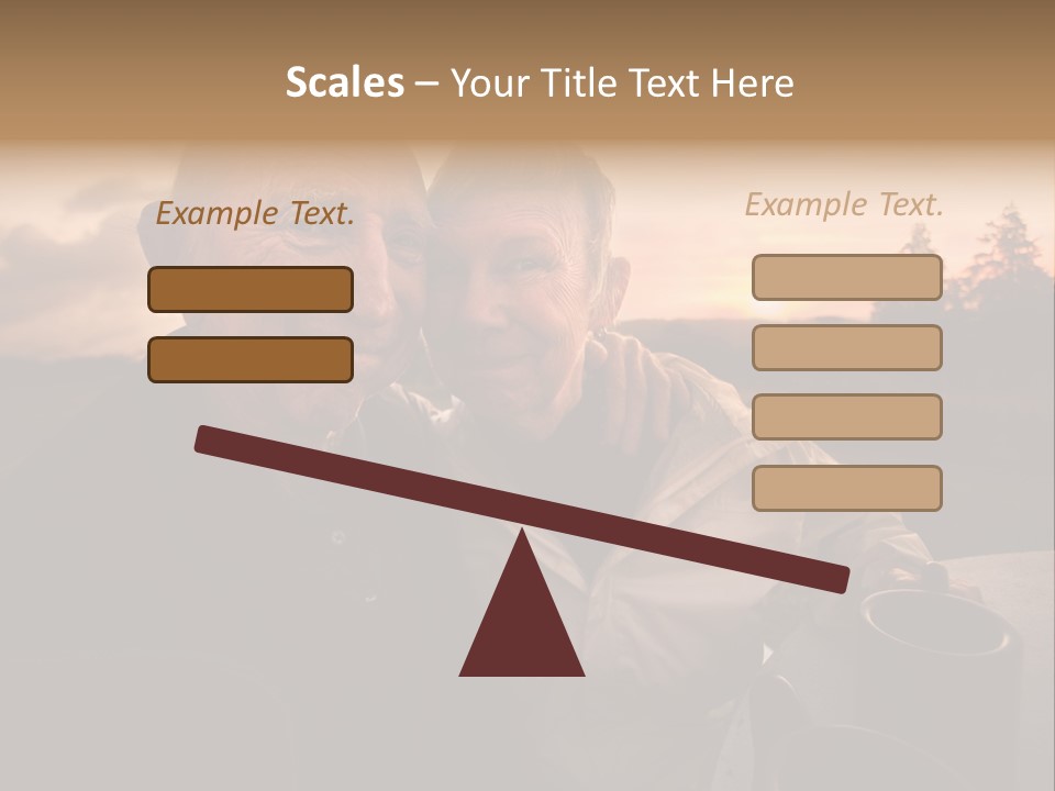Man Companionship Sunrise PowerPoint Template