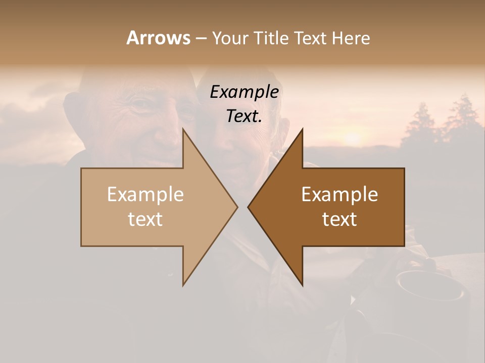Man Companionship Sunrise PowerPoint Template