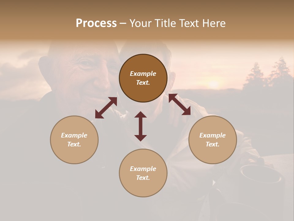 Man Companionship Sunrise PowerPoint Template