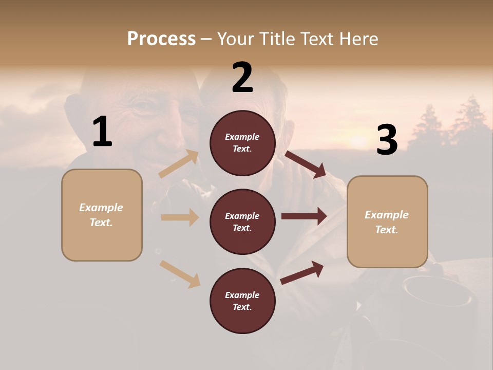 Man Companionship Sunrise PowerPoint Template
