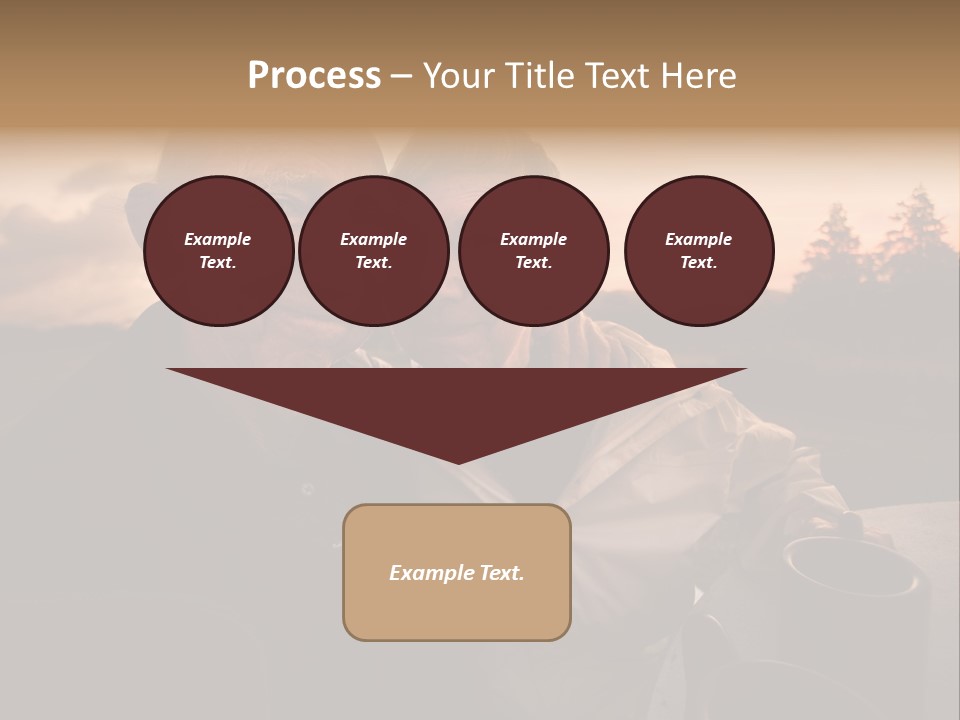 Man Companionship Sunrise PowerPoint Template