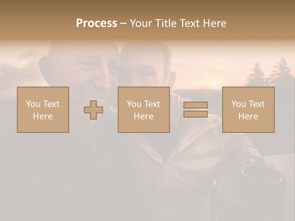 Man Companionship Sunrise PowerPoint Template
