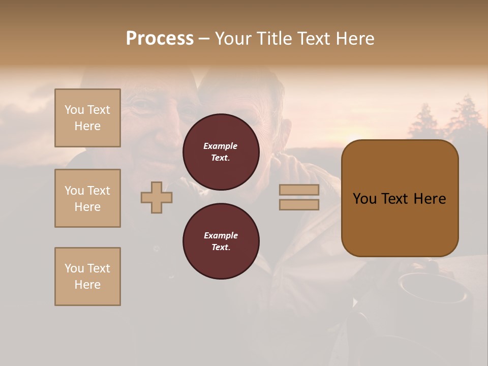 Man Companionship Sunrise PowerPoint Template