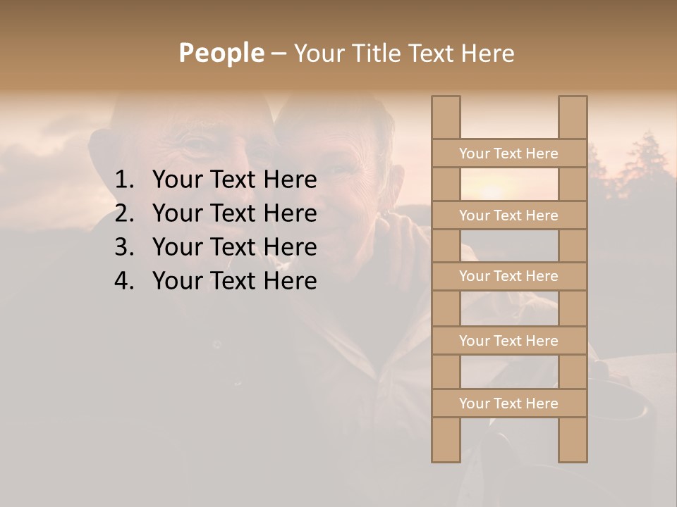 Man Companionship Sunrise PowerPoint Template