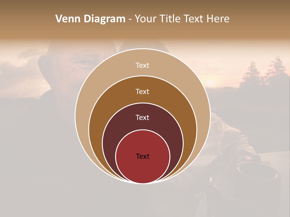 Man Companionship Sunrise PowerPoint Template