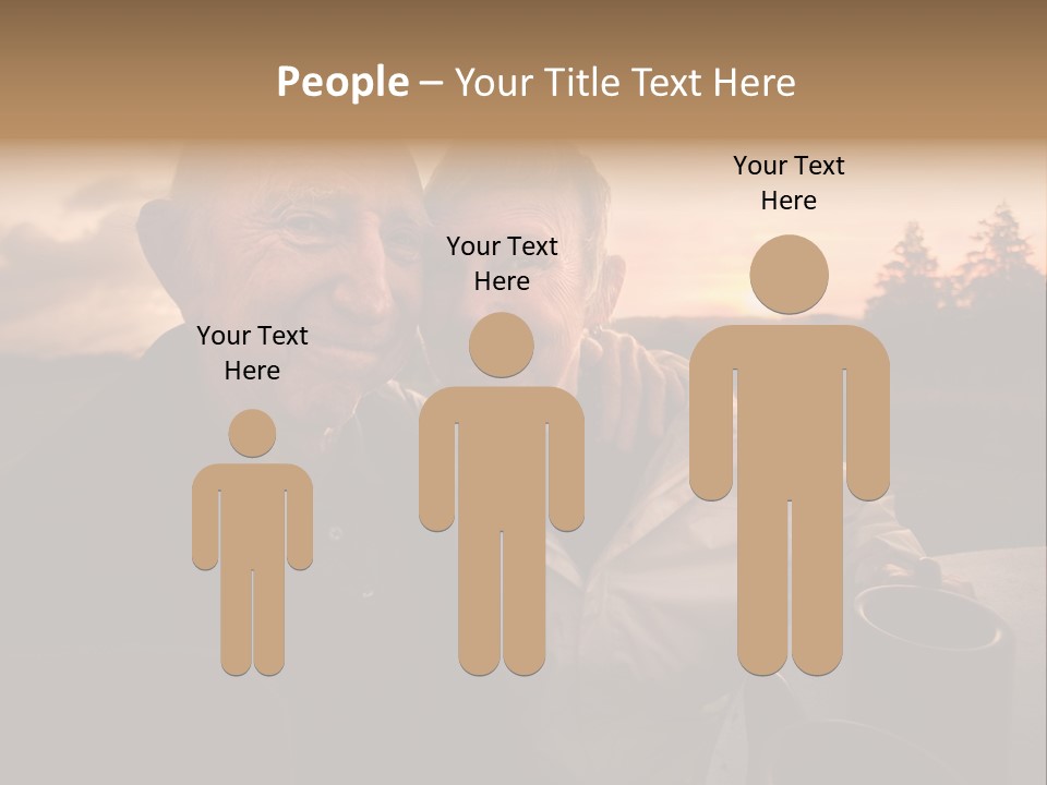 Man Companionship Sunrise PowerPoint Template