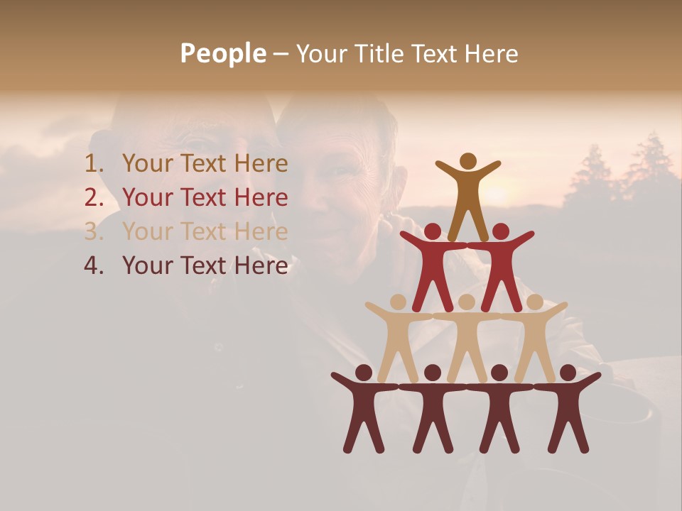 Man Companionship Sunrise PowerPoint Template