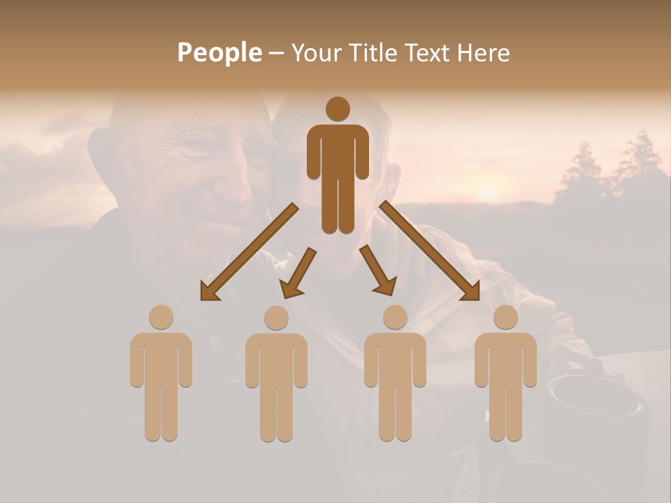 Man Companionship Sunrise PowerPoint Template