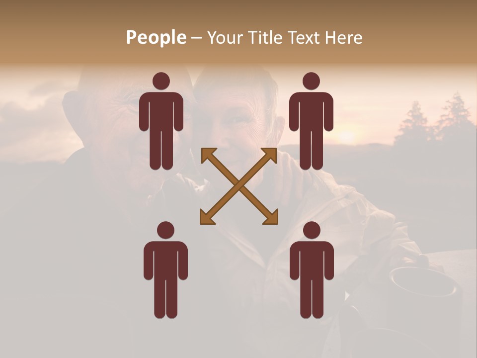 Man Companionship Sunrise PowerPoint Template