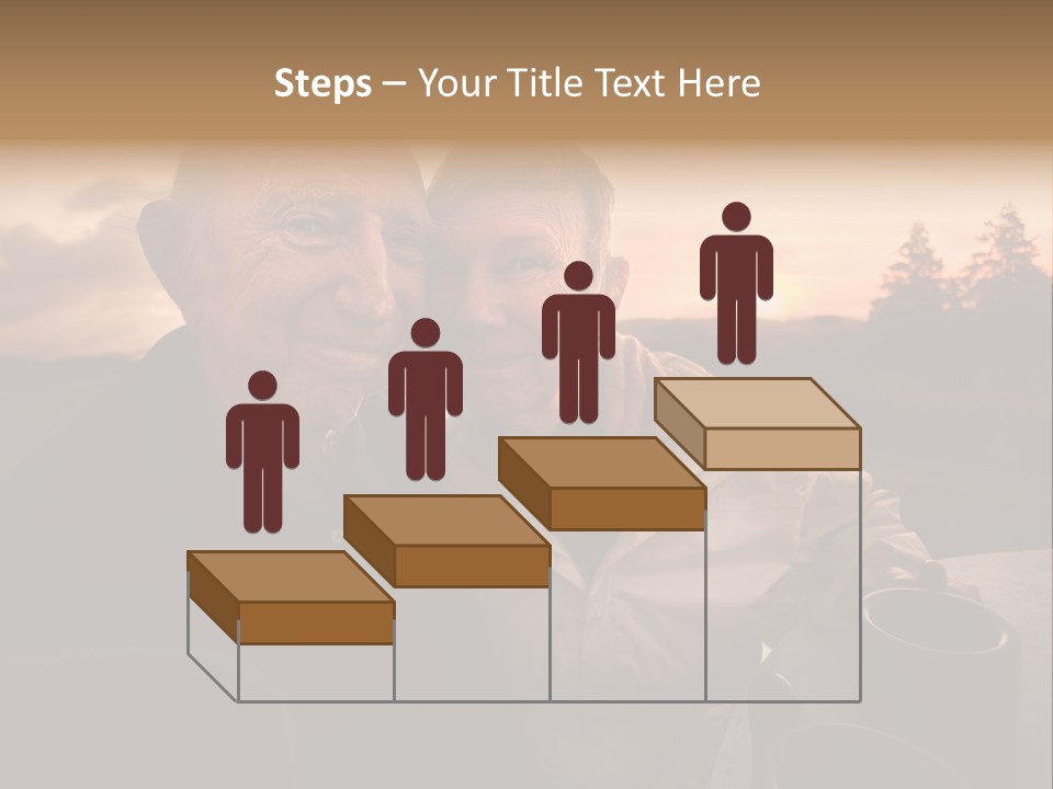 Man Companionship Sunrise PowerPoint Template
