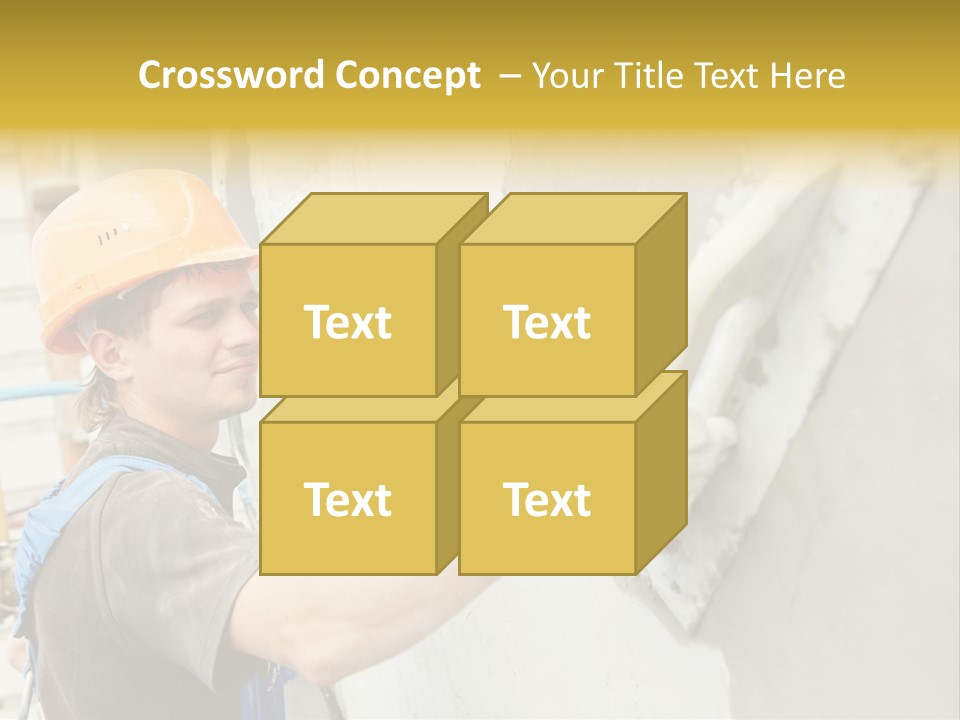 Workman Helmet Painter PowerPoint Template