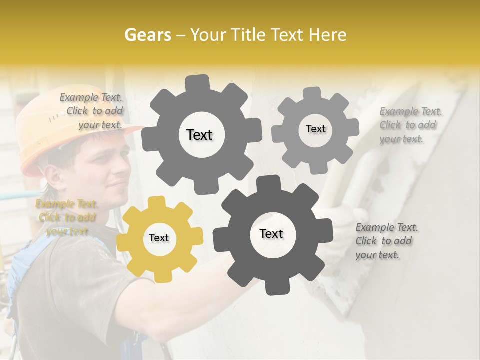 Workman Helmet Painter PowerPoint Template