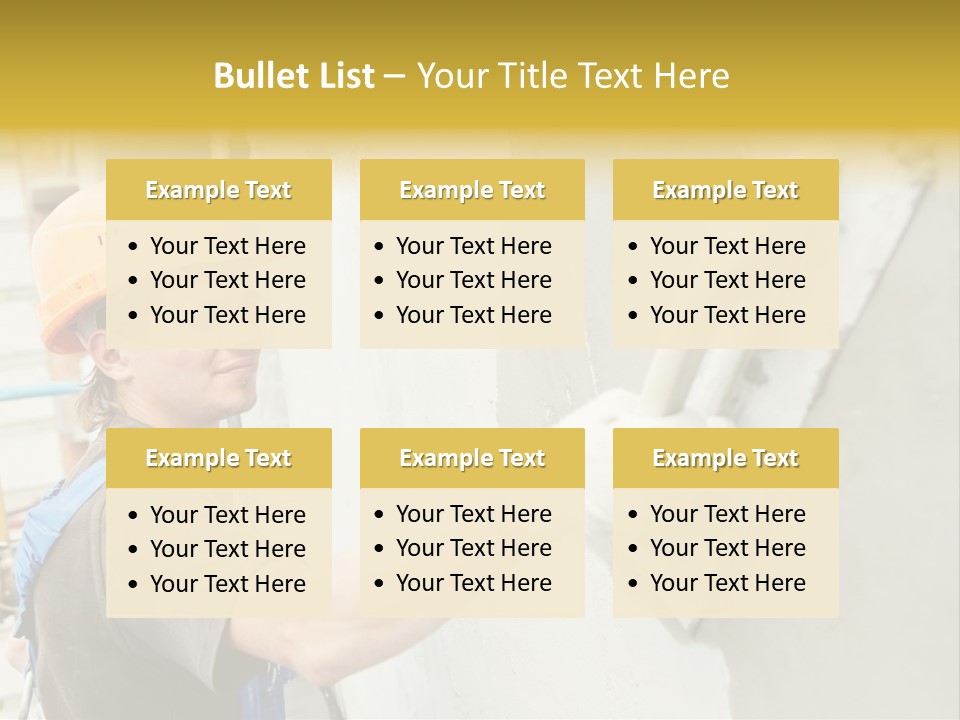 Workman Helmet Painter PowerPoint Template