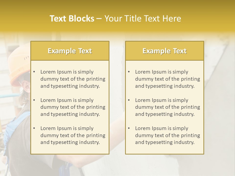Workman Helmet Painter PowerPoint Template