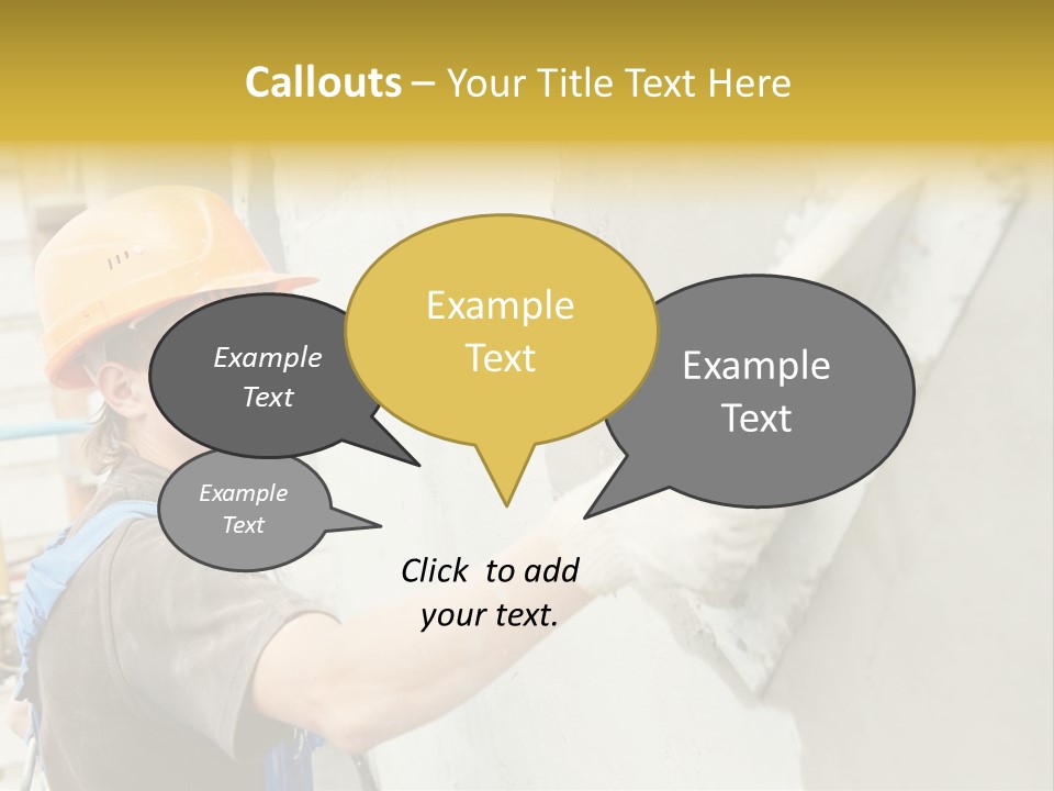 Workman Helmet Painter PowerPoint Template