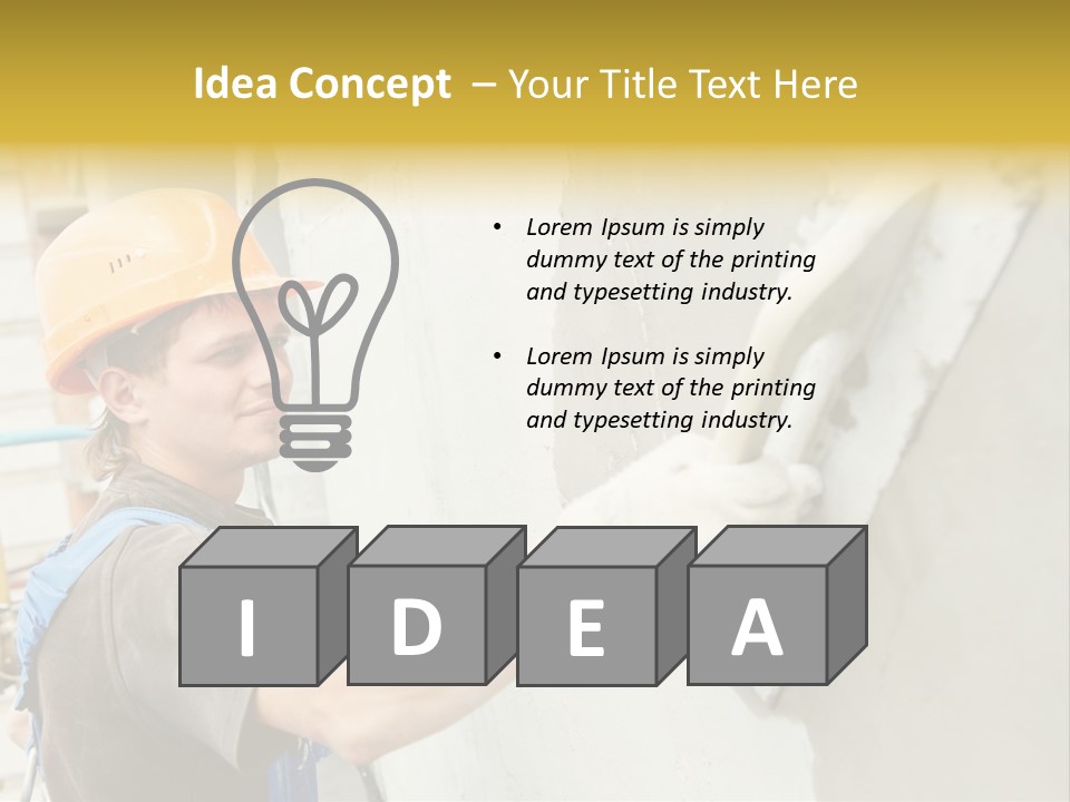 Workman Helmet Painter PowerPoint Template