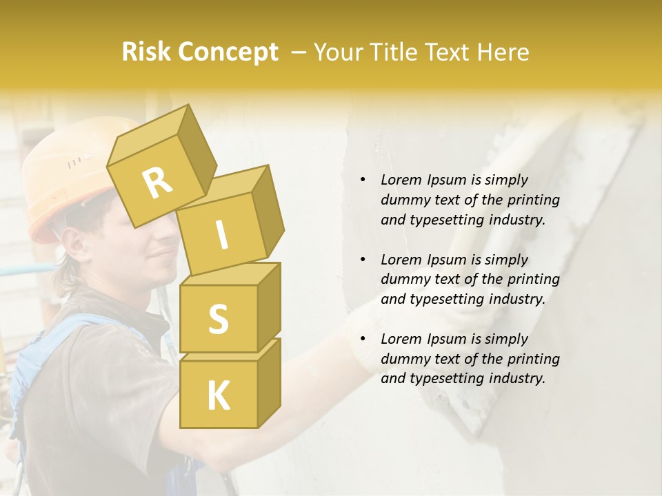 Workman Helmet Painter PowerPoint Template