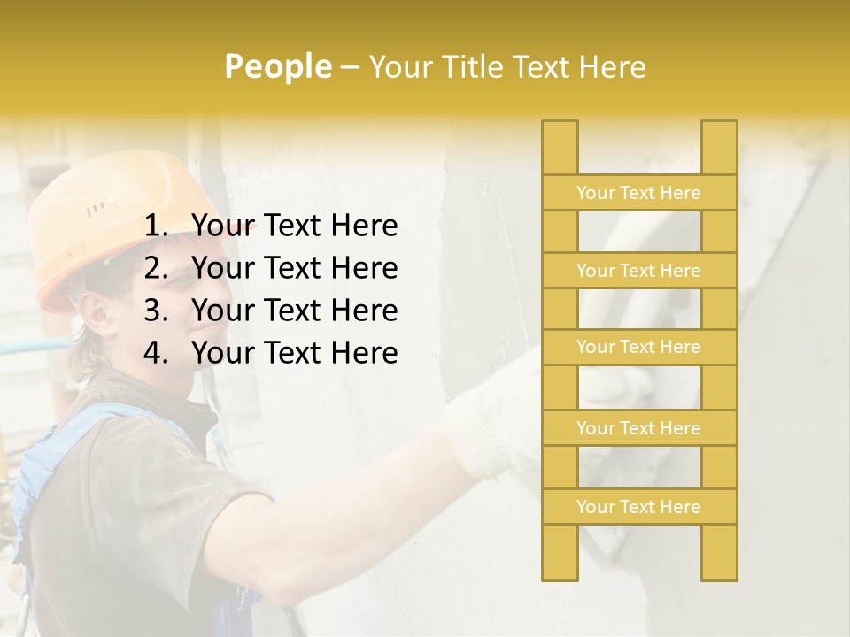 Workman Helmet Painter PowerPoint Template