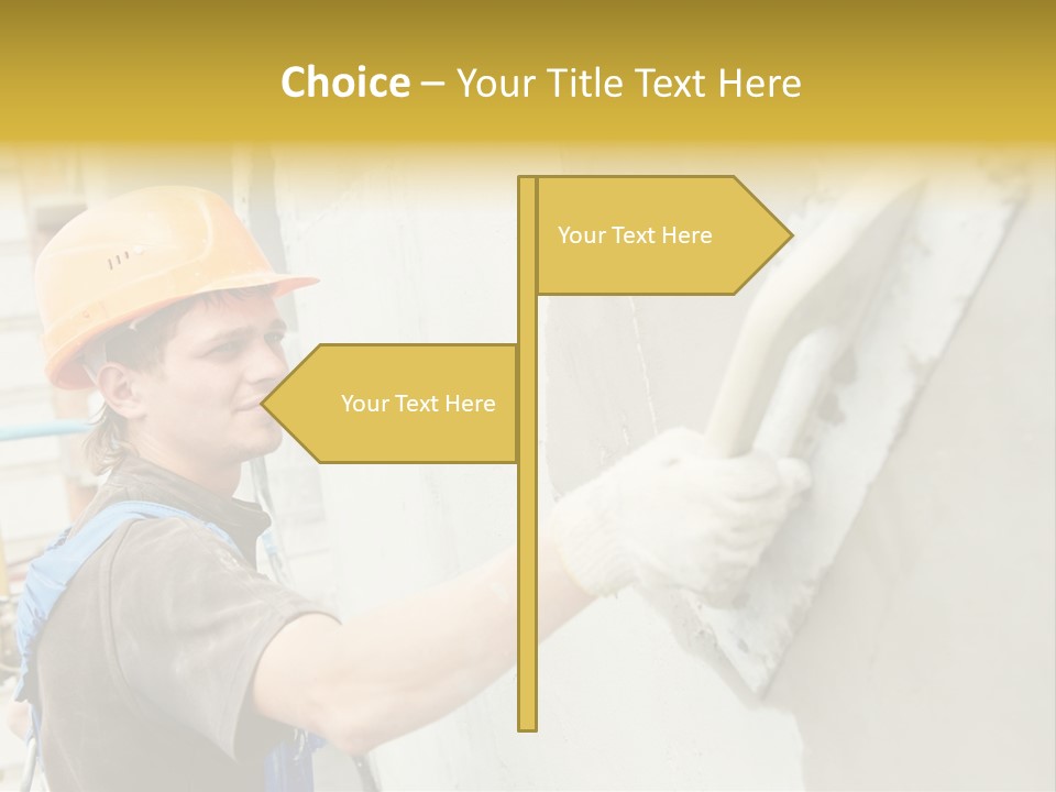 Workman Helmet Painter PowerPoint Template