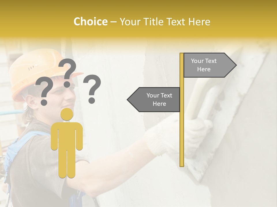 Workman Helmet Painter PowerPoint Template