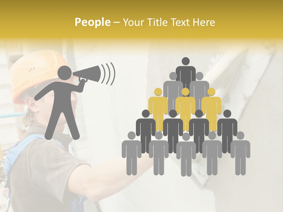 Workman Helmet Painter PowerPoint Template