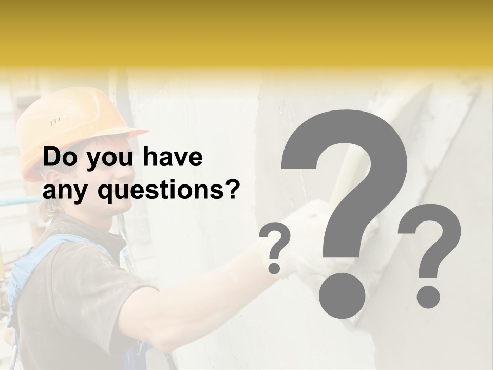 Workman Helmet Painter PowerPoint Template