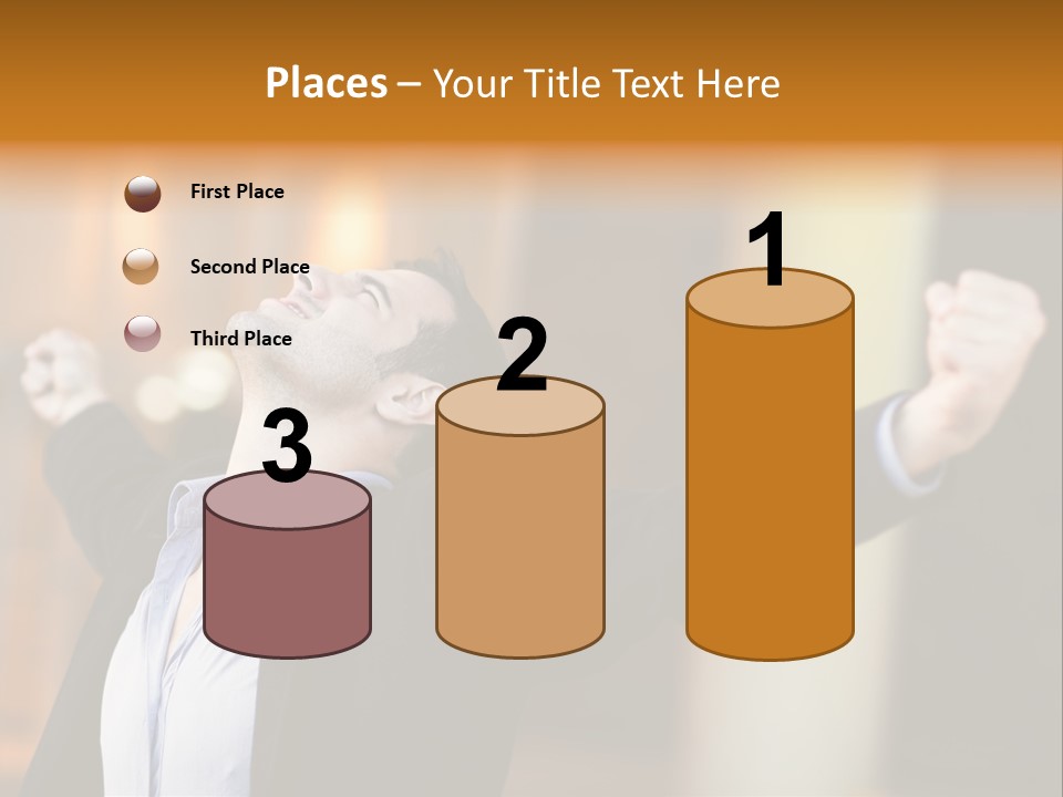 Success Male Win PowerPoint Template