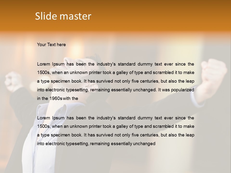 Success Male Win PowerPoint Template