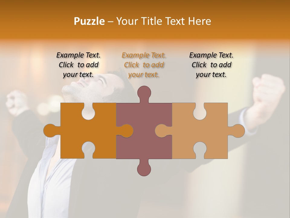 Success Male Win PowerPoint Template