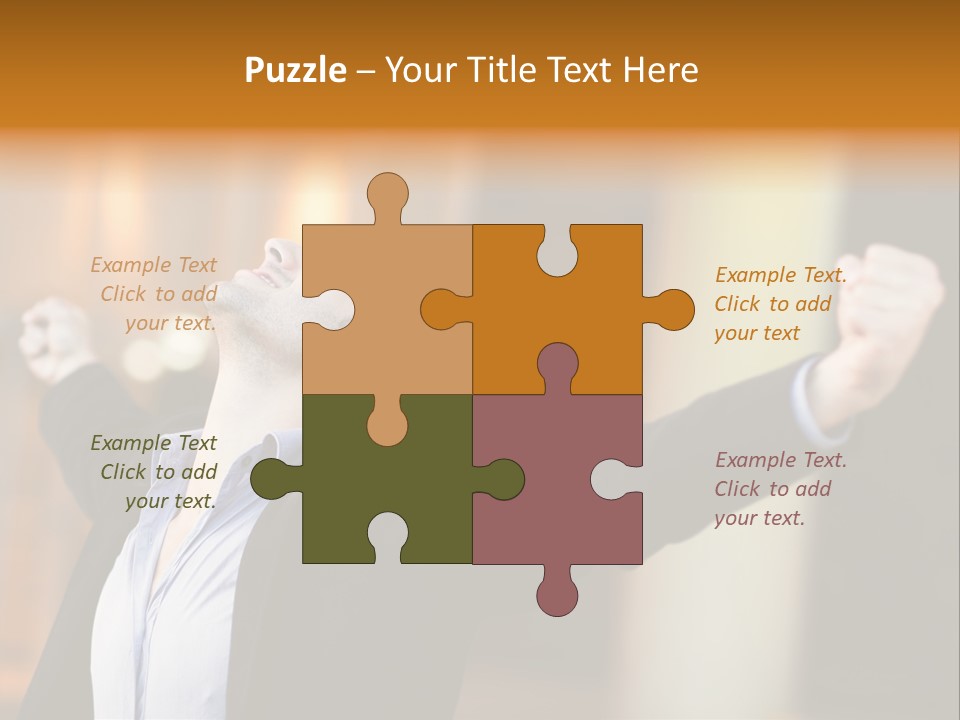 Success Male Win PowerPoint Template