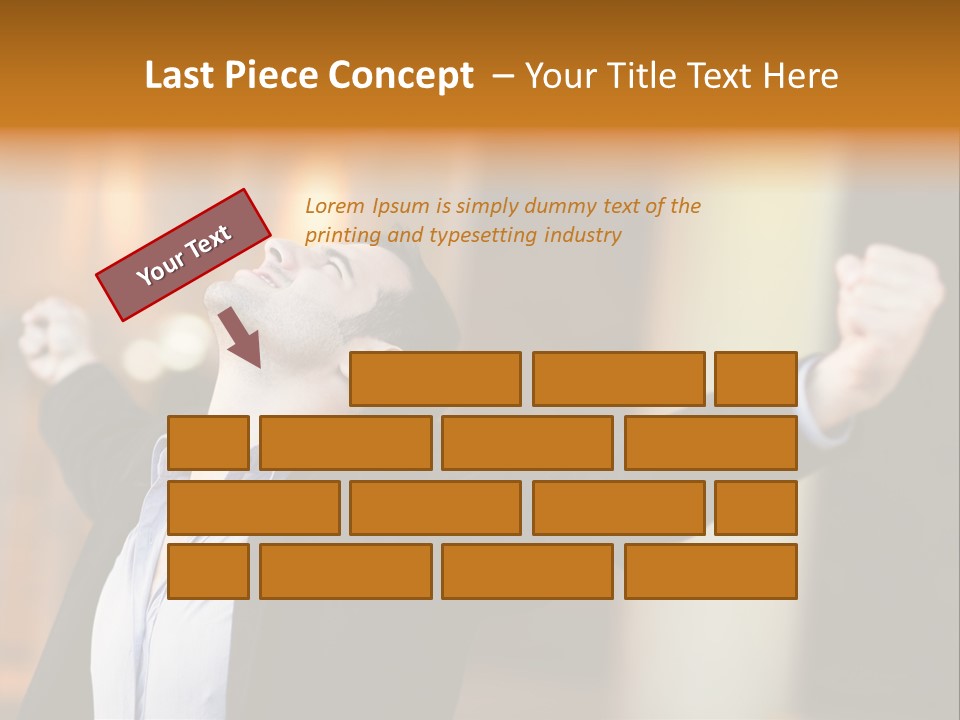 Success Male Win PowerPoint Template