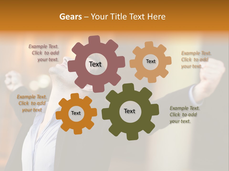 Success Male Win PowerPoint Template