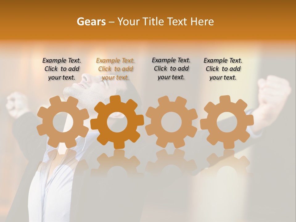 Success Male Win PowerPoint Template