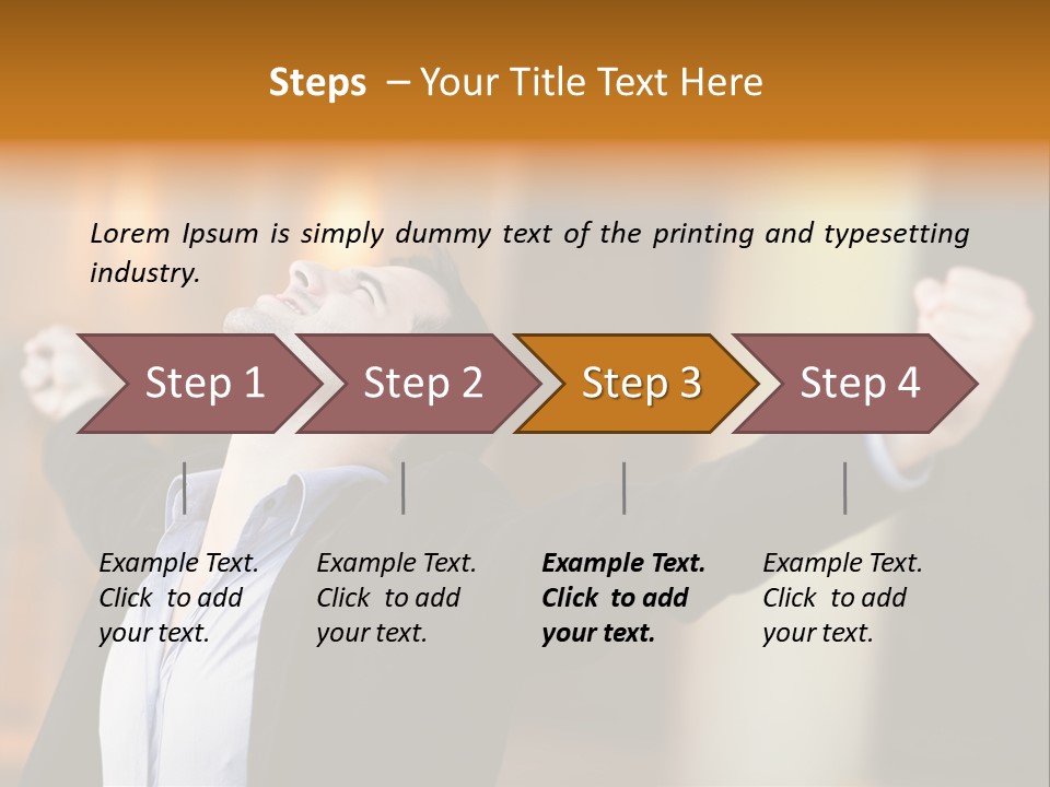 Success Male Win PowerPoint Template