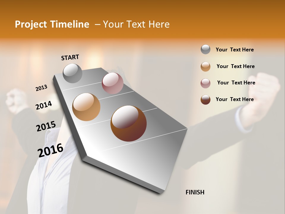 Success Male Win PowerPoint Template