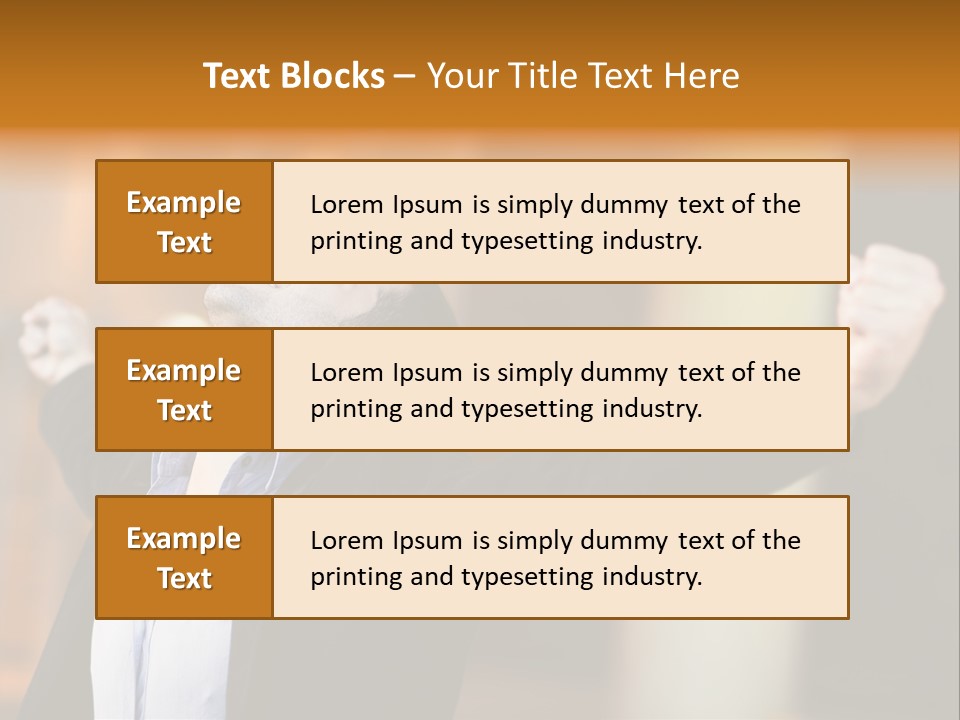 Success Male Win PowerPoint Template