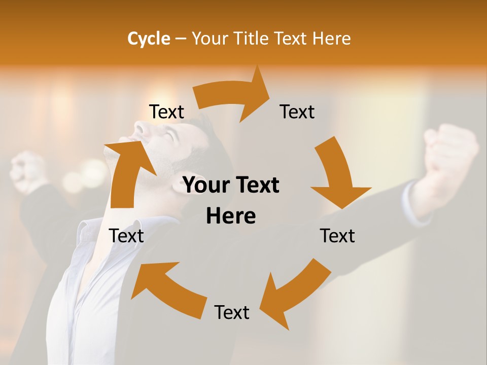 Success Male Win PowerPoint Template