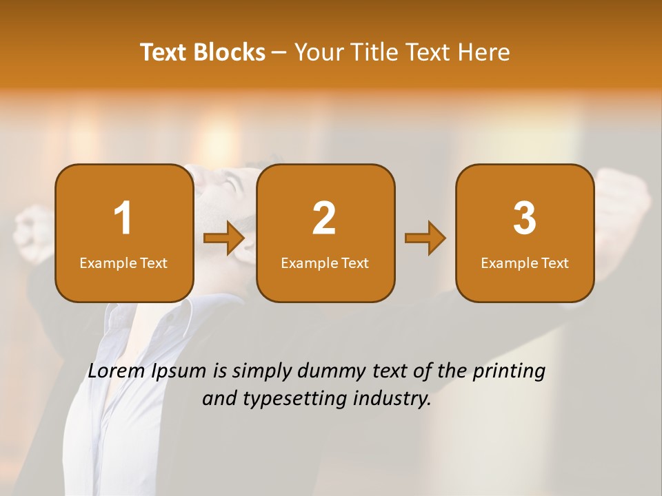 Success Male Win PowerPoint Template