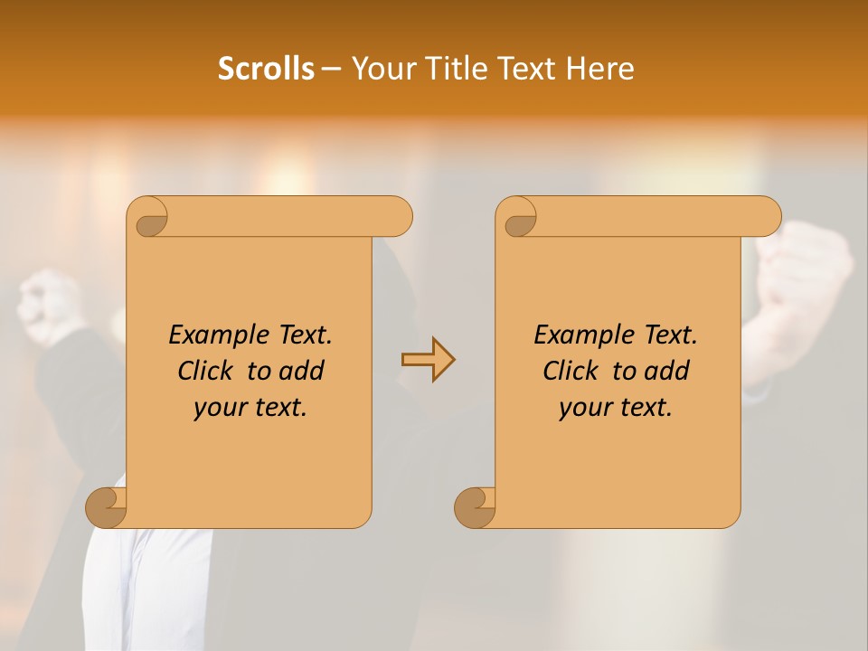 Success Male Win PowerPoint Template