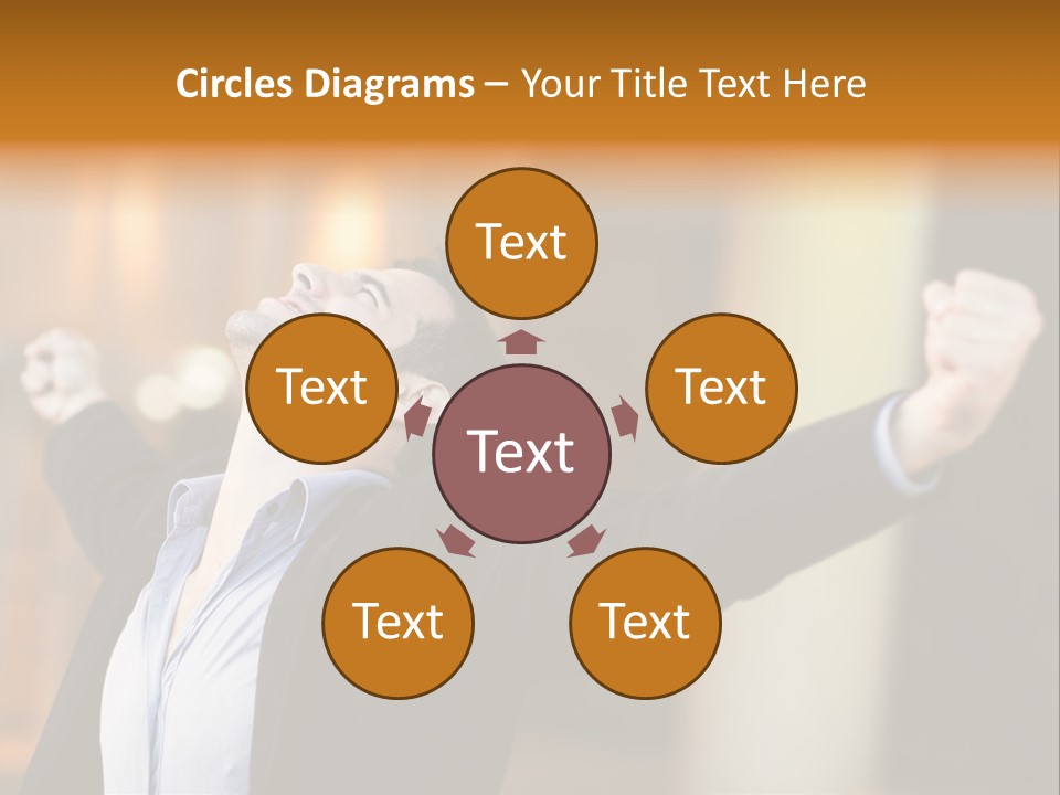 Success Male Win PowerPoint Template