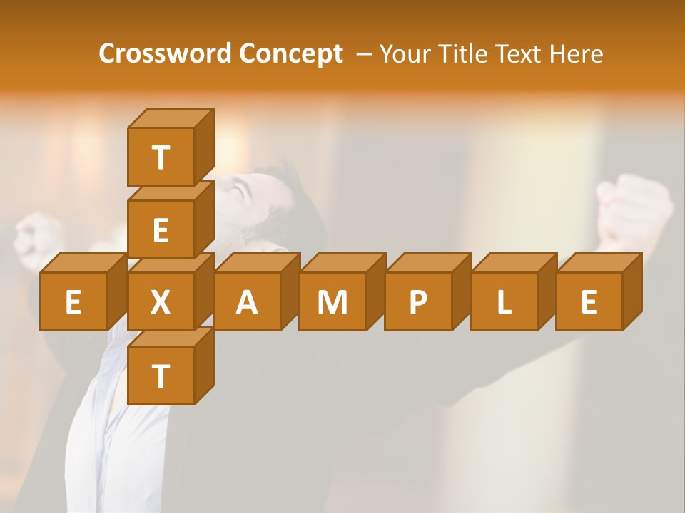 Success Male Win PowerPoint Template