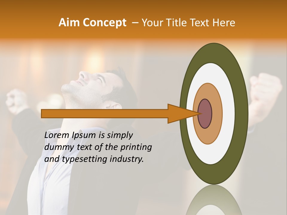 Success Male Win PowerPoint Template