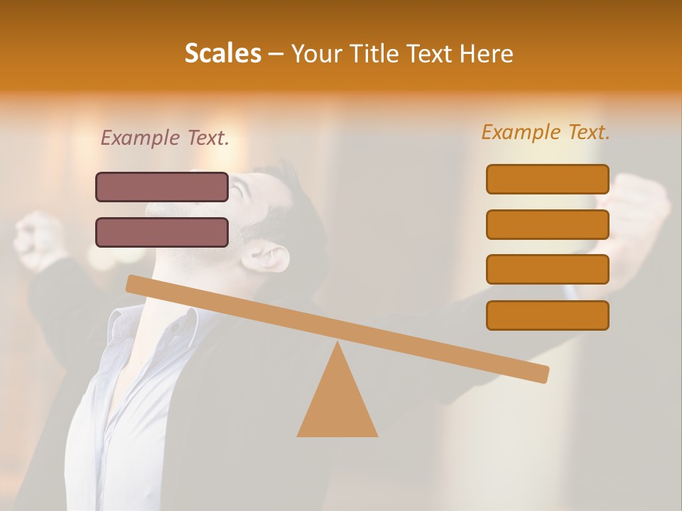 Success Male Win PowerPoint Template
