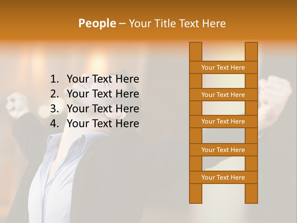Success Male Win PowerPoint Template