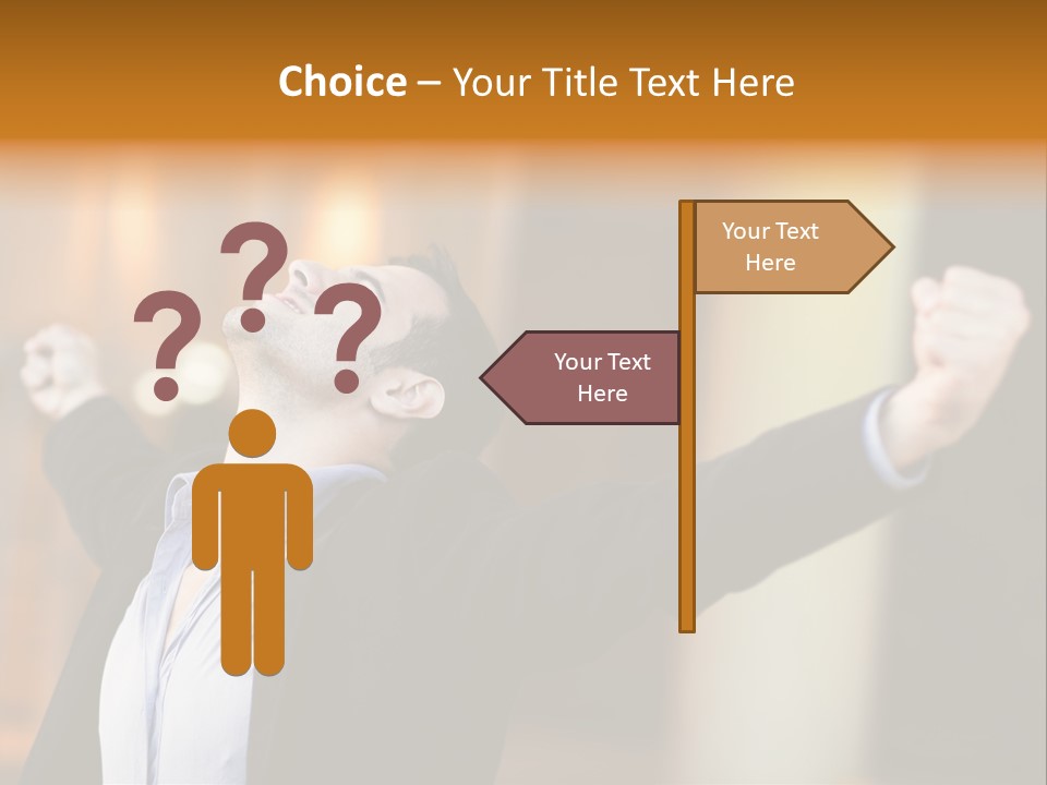 Success Male Win PowerPoint Template