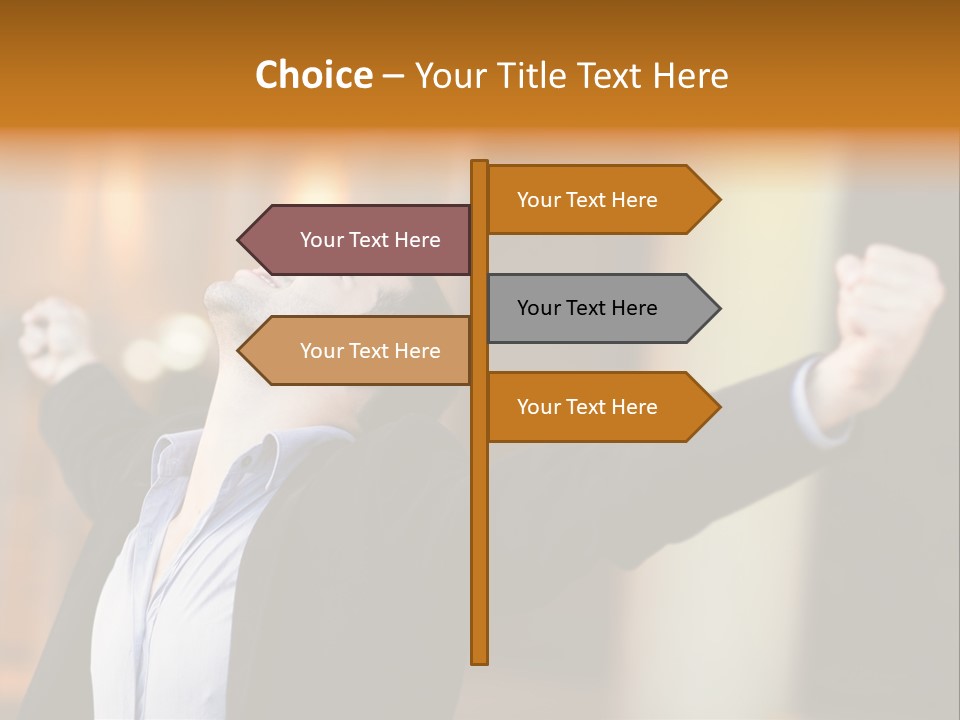 Success Male Win PowerPoint Template