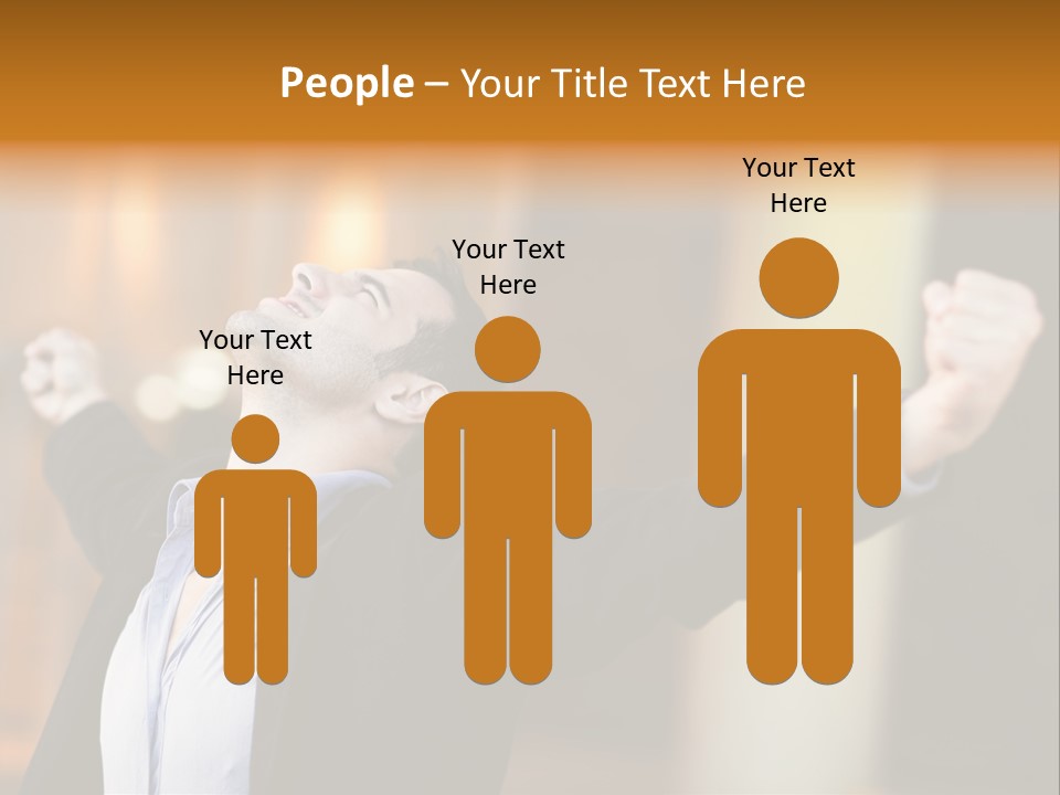 Success Male Win PowerPoint Template