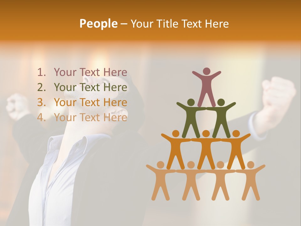 Success Male Win PowerPoint Template