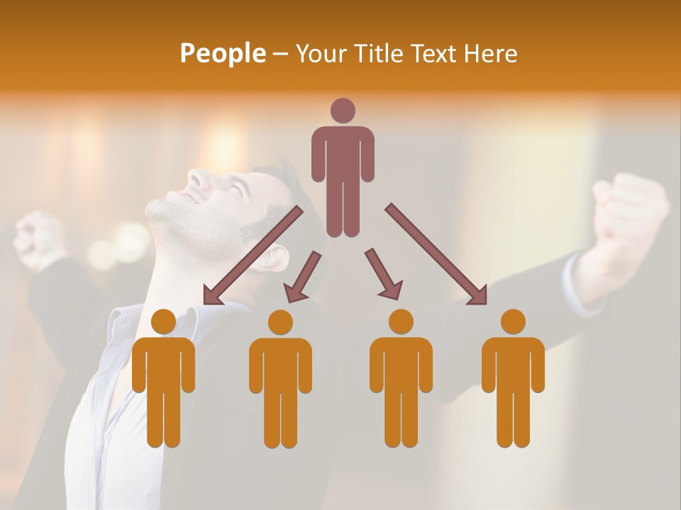 Success Male Win PowerPoint Template